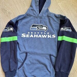 NFL Boys Girls Seattle Seahawks Fan Gear Hoodie Sweatshirt Sz Youth Medium 8-10